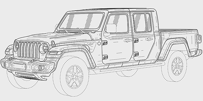 Jeep зарегистрировал в России 288-сильный пикап Gladiator