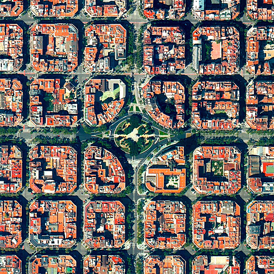 Вид на Барселону, Испания.