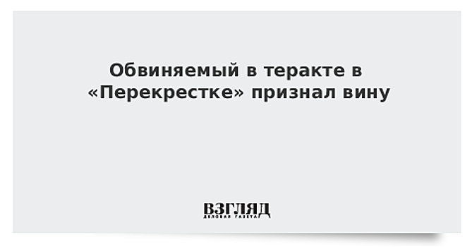 Обвиняемый в теракте в «Перекрестке» признал вину
