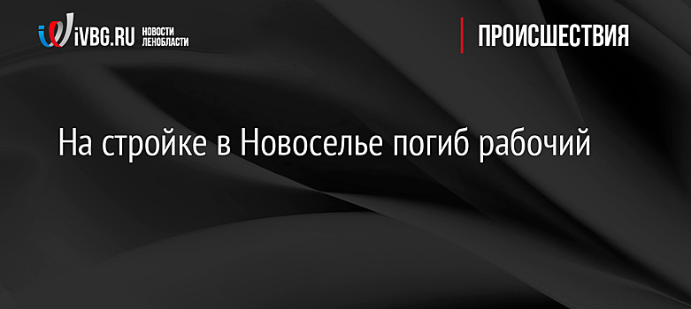 На стройке в Новоселье погиб рабочий
