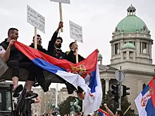 Протестующие собрались в центре Белграда
