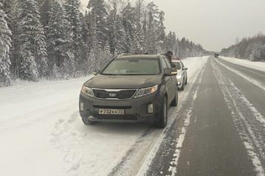 Тюменские полицейские спасли замерзавших водителя и двух его сыновей