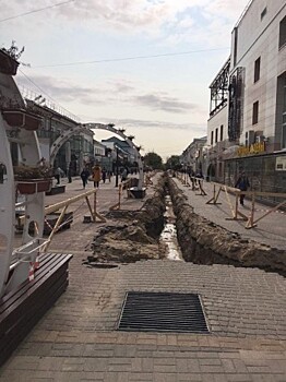 В Калуге разрыли улицу Театральную