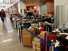 В Шереметьево вновь начались проблемы с багажом: видео