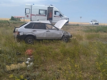 В Волгоградской области водитель ВАЗа при обгоне попал в ДТП