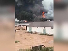 Кирпичный завод загорелся в Башкирии