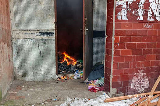 Под Калининградом ребенок надышался дымом от горевшего мусоропровода