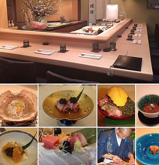 Ресторан японской кухни Urasawa в Беверли-Хиллз. Заведение вмещает не более 10 гостей, поэтому столик придется бронировать заранее. Но может, и не придется, ведь обед здесь обойдется вам в 790 долларов на двоих (примерно 53 тысячи рублей). Правда, сет состоит из 30 блюд 