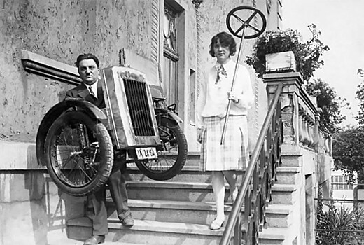 Как выглядела Zaschka Three Wheeler, первая в мире складная машина