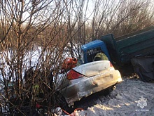 Водитель и пассажир KIA погибли в столкновении с «ГАЗоном» под Балахной