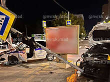 В Новороссийске Hyundai протаранил машину ДПС