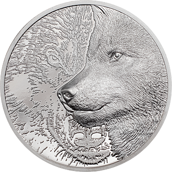 Мистический волк на тугриках Монголии в технологии smartminting