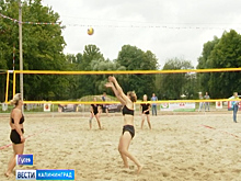 В Гусеве открыли площадку для пляжного волейбола