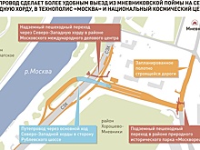 Выезд из Мневниковской поймы на основной ход СЗХ в Москве появится в 2026 году