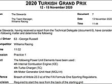 В FIA подтвердили штраф для Расселла