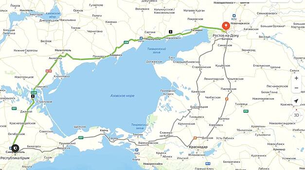 Поток транспорта по сухопутному коридору в Крым через новые регионы снижается