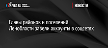 Главы районов и поселений Ленобласти завели аккаунты в соцсетях