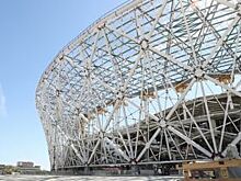 На стадионе «Волгоград арена» стартовал монтаж подсистемы кровли