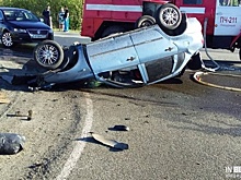 На Южном Урале Lada перевернулась после ДТП - трое погибших