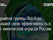 Предприятия группы ФосАгро доказывают свою эффективность в работе химической отрасли России