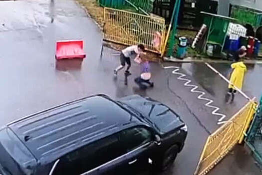 Появилось видео с дракой автомобилистов-грабителей с продавщицей в Подмосковье