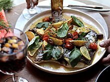 Рецепт для Новогоднего стола. Камбала по-сардински с запеченными овощами