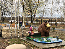 Герои мультфильма «Маша и Медведь» появились в городском парке в Навашине