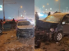Два человека пострадали в ДТП с пятью автомобилями на мосту в Новосибирске