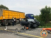 На трассе Советск — Гусев легковушка потеряла капот после удара о фуру