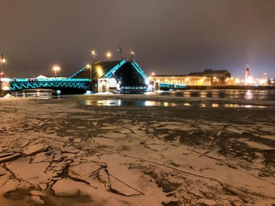 Зимние мосты петербурга