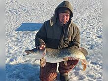Огромную щуку поймал на озере Чаны житель села Веселовское