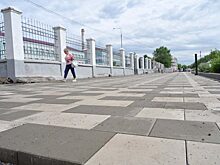В Красноярске на правобережье продолжаются работы по благоустройству променада