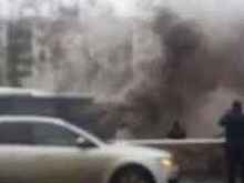 В Москве на ходу загорелся ехавший к Деду Морозу автобус со школьниками