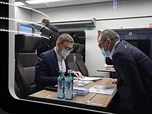 Алексей Текслер подписал соглашение с ЮУЖД в вагоне скоростной «Ласточки»