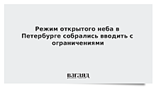 Режим открытого неба в Петербурге собрались вводить с ограничениями