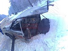 ВАЗ разорвало пополам из-за лопнувшего троса