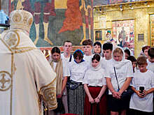 Патриарх Кирилл встретился с детьми Донбасса