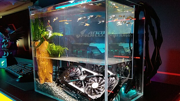 Вышел уникальный корпус для ПК, встроенный в аквариум с рыбками