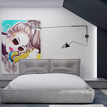 Мансарда для двоих в современном стиле: проект из Казани