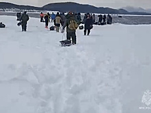 Спасатели эвакуировали всех рыбаков со льдины в Охотском море