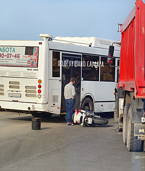 В Самаре водитель "КамАЗа" сбил мотоциклиста