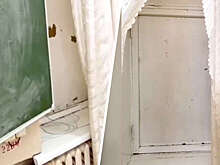 Ura.Ru: в Кургане школьники занимаются в классе с заколоченными фанерой окнами