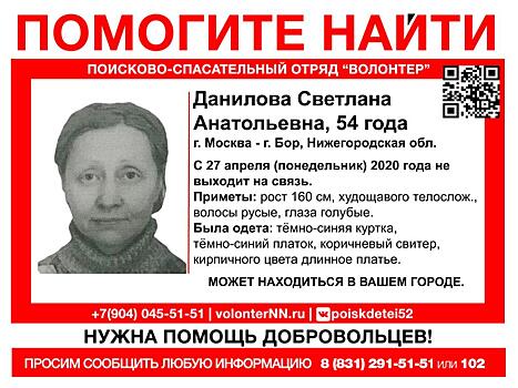 Водителей просят помочь в поисках 54-летней Светланы Даниловой
