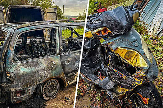 В Смоленской области школьник сжег две машины и скутер, играя с огнем