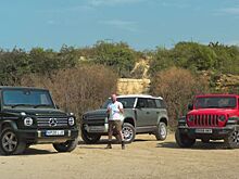 Jeep Wrangler сравнили с Mercedes G-Class и новым Land Rover Defenderна бездорожье
