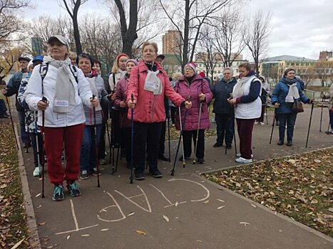 Свыше сотни участников собрал урок скандинавской ходьбы в парке Реутова