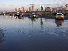Магистральная труба с холодной водой повреждена на севере Петербурга