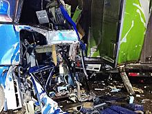 Массовое ДТП с рейсовыми автобусами и фурами на М-4 под Воронежем