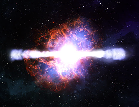 Ученые впервые зарегистрировали послесвечение сверхъяркого-гамма всплеска