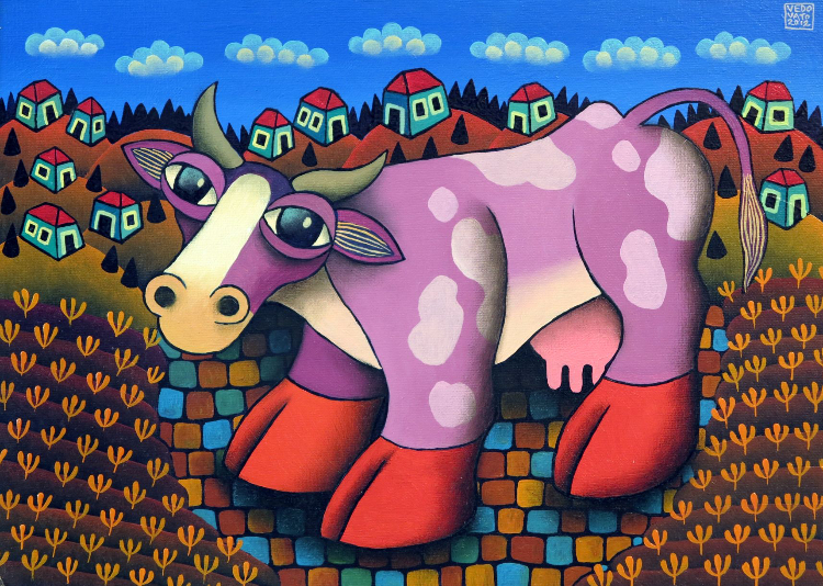 Тридцать три коровы. В галерее «Давыдково» открылась выставка наивных художников